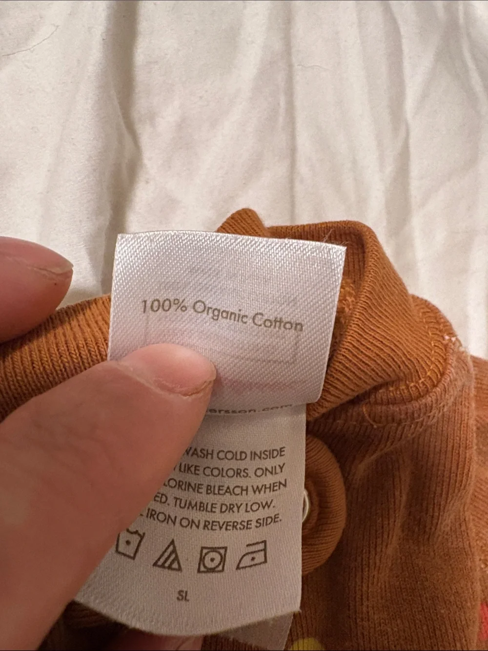 Hanna Andersson Rust Moon & Star Zip Onesie